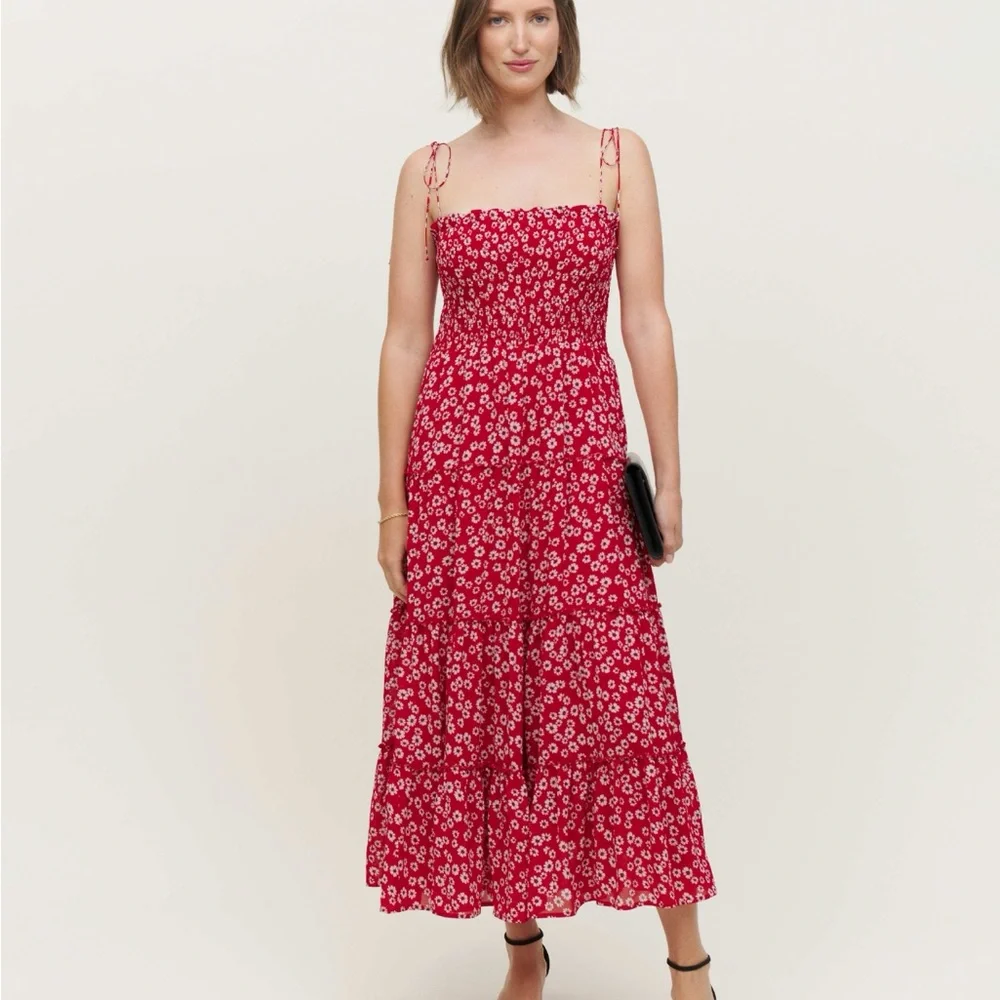 NWOT Reformation Nira Red Dress - Picture 2 of 5